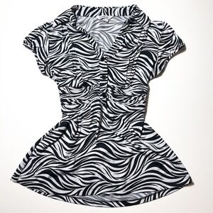 2K‎ Speechless Zebra Print Babydoll Tie Back Top
